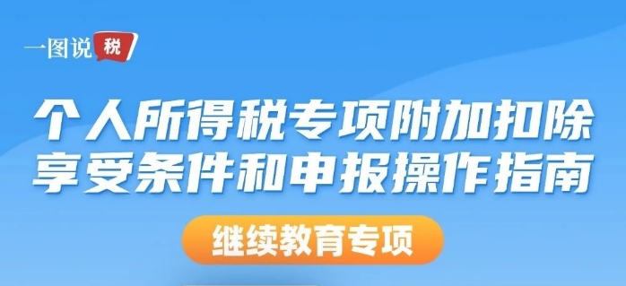 一图说税丨继续教育专项附加扣除享受条件和申报指南
